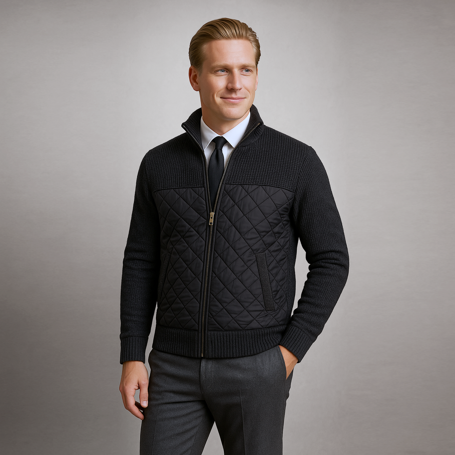 Harrison Knit Panel Jacket