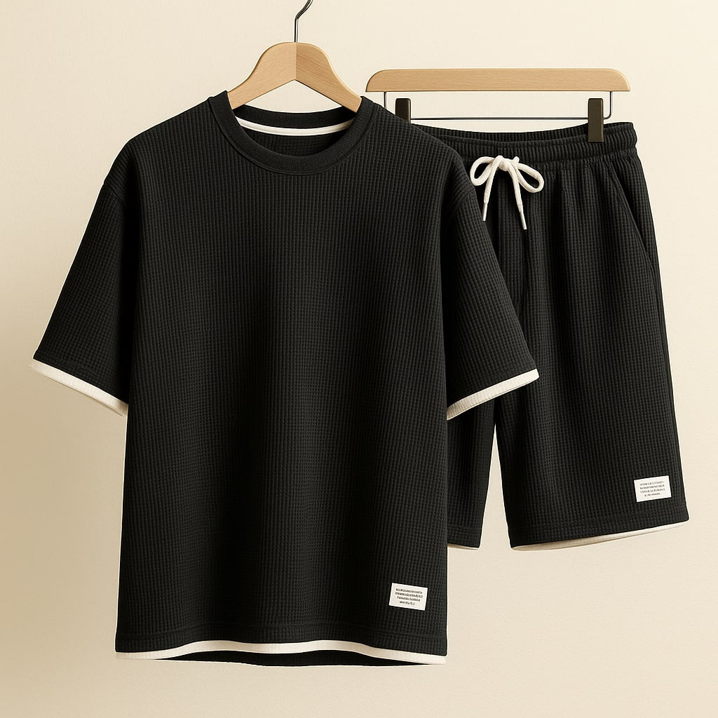 Luca Waffle‑Knit Lounge Set