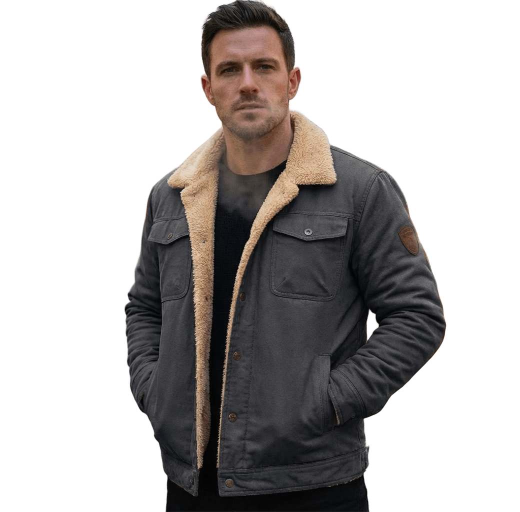 Casey | Men’s Sherpa Fleece Bomber Jacket